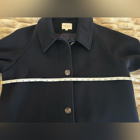 Sezane Clyde coat in Navy wool, Size 38 - Picture 3 of 7